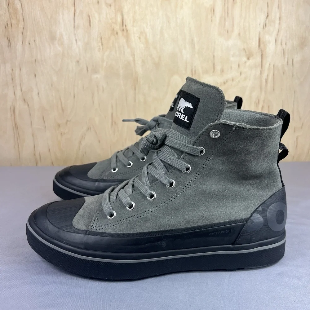 Sorel Cheyanne Metro II Mens Size 9 Waterproof Boots Quarry Black NM4986-052